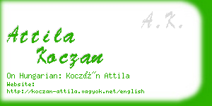 attila koczan business card